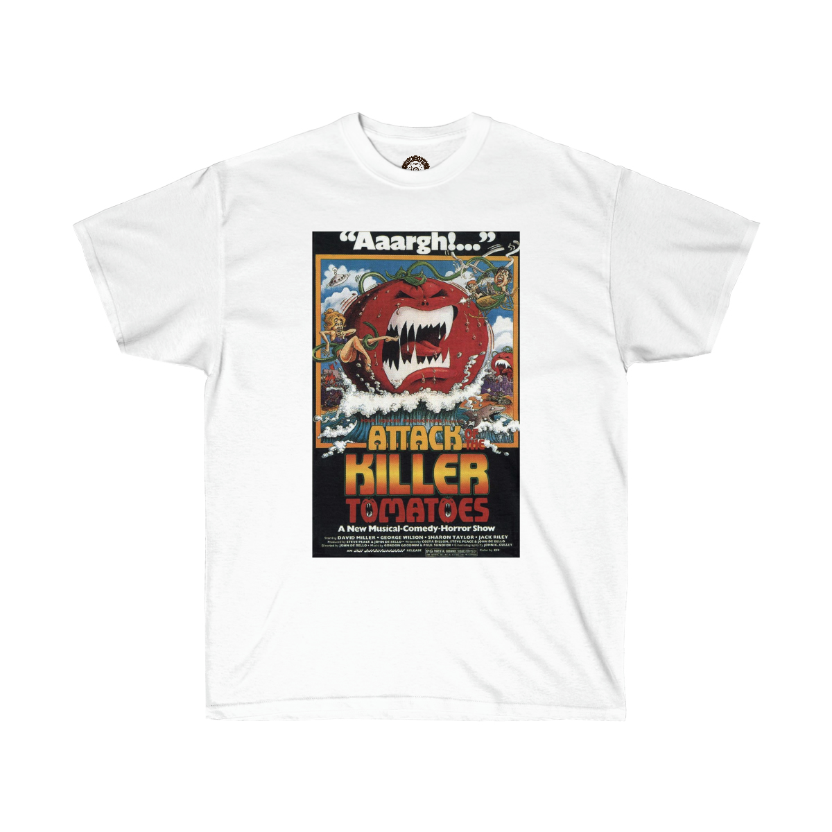 Attack of the Killer Tomatoes Vintage Movie Poster Printed on a Unisex Ultra Cotton Tee - Image 3
