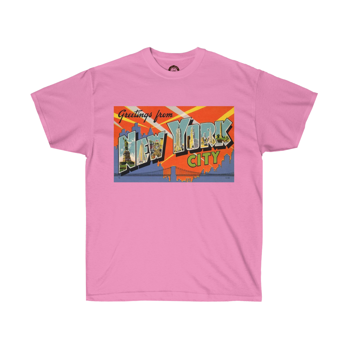Greetings From New York City Vintage Postcard Printed on a Unisex Ultra Cotton Tee - Image 17