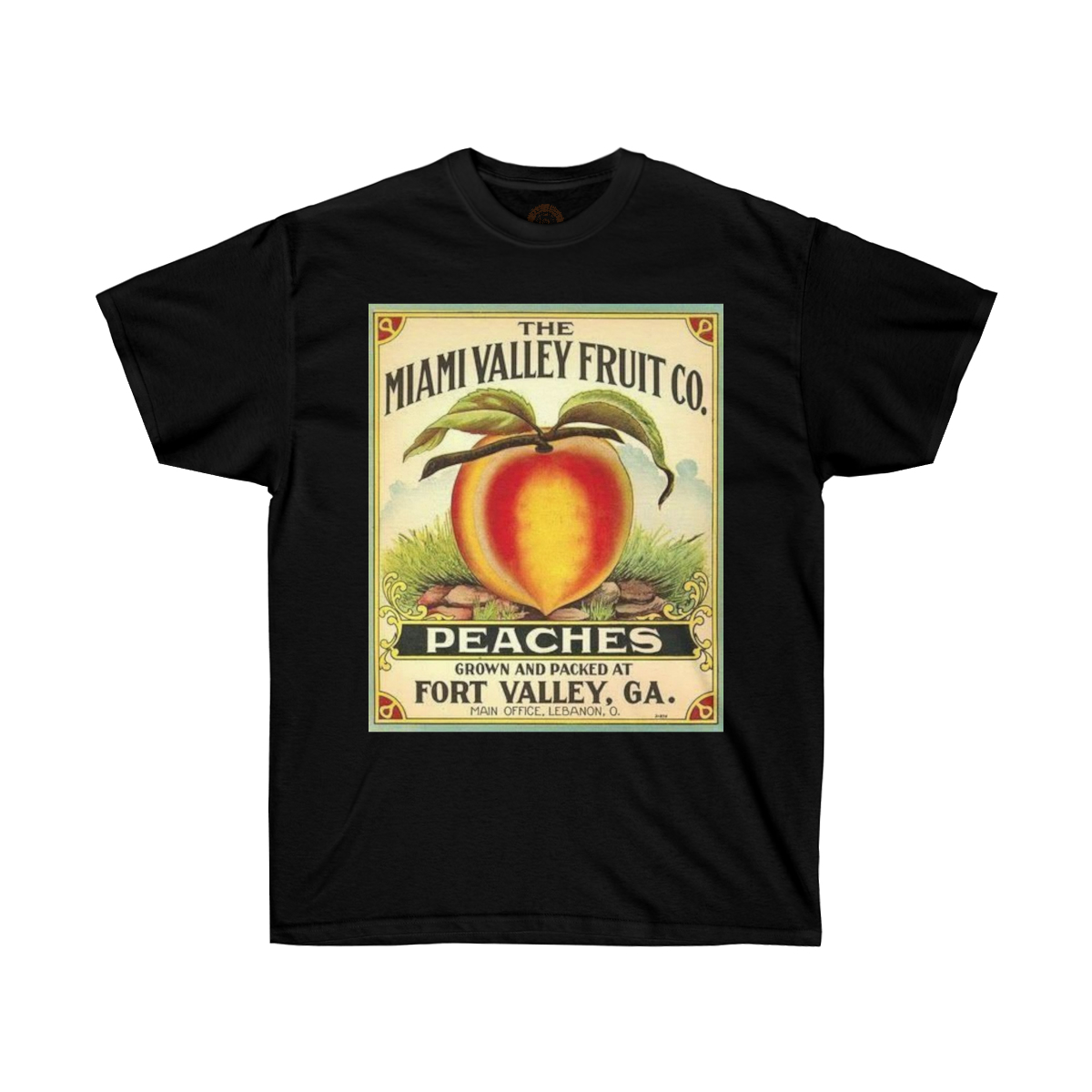Miami Valley Fruit Co. Vintage Crate Label Printed on a Unisex Ultra Cotton Tee - Image 4