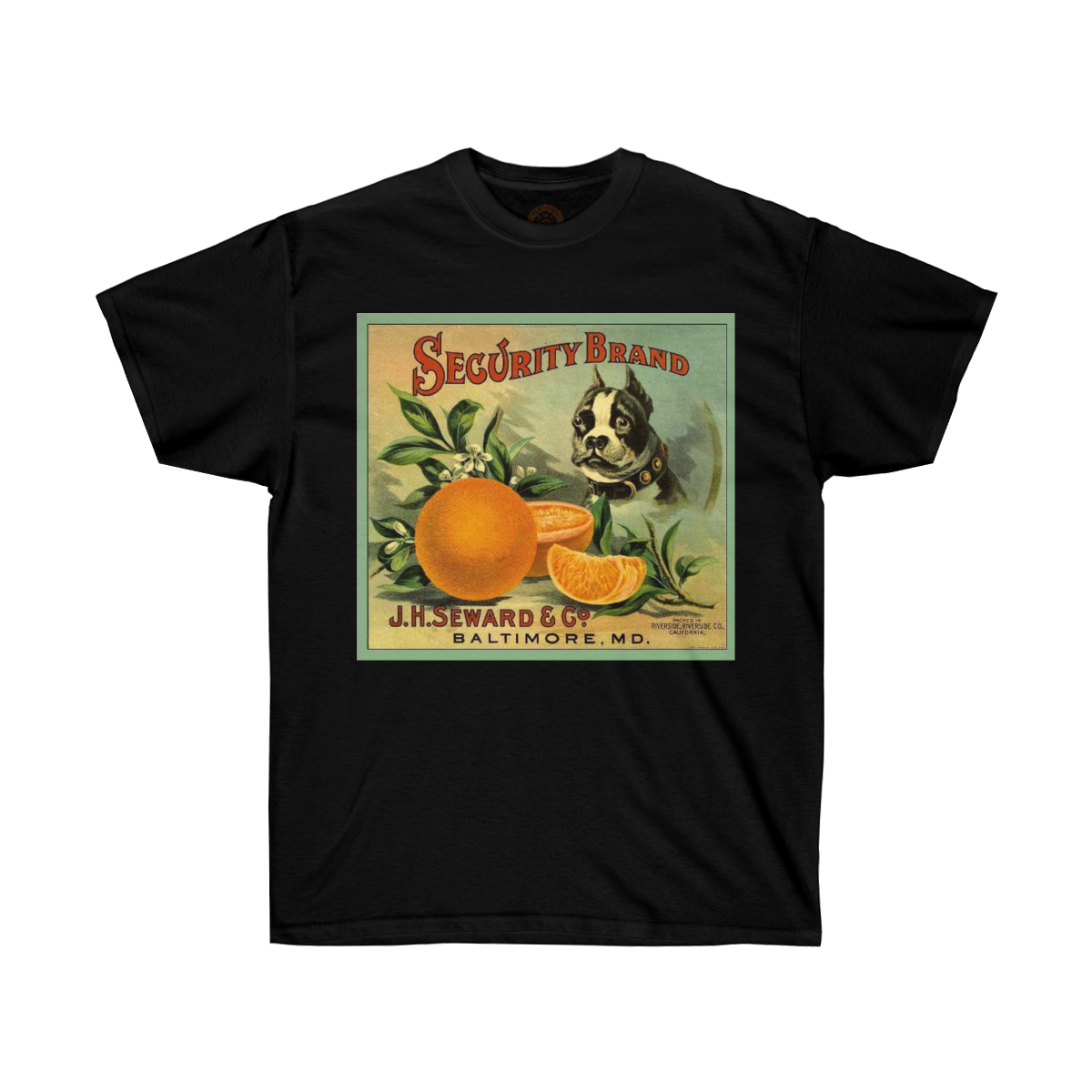 Security Brand Citrus Co. Vintage Crate Label Printed on a Unisex Ultra Cotton Tee - Image 7
