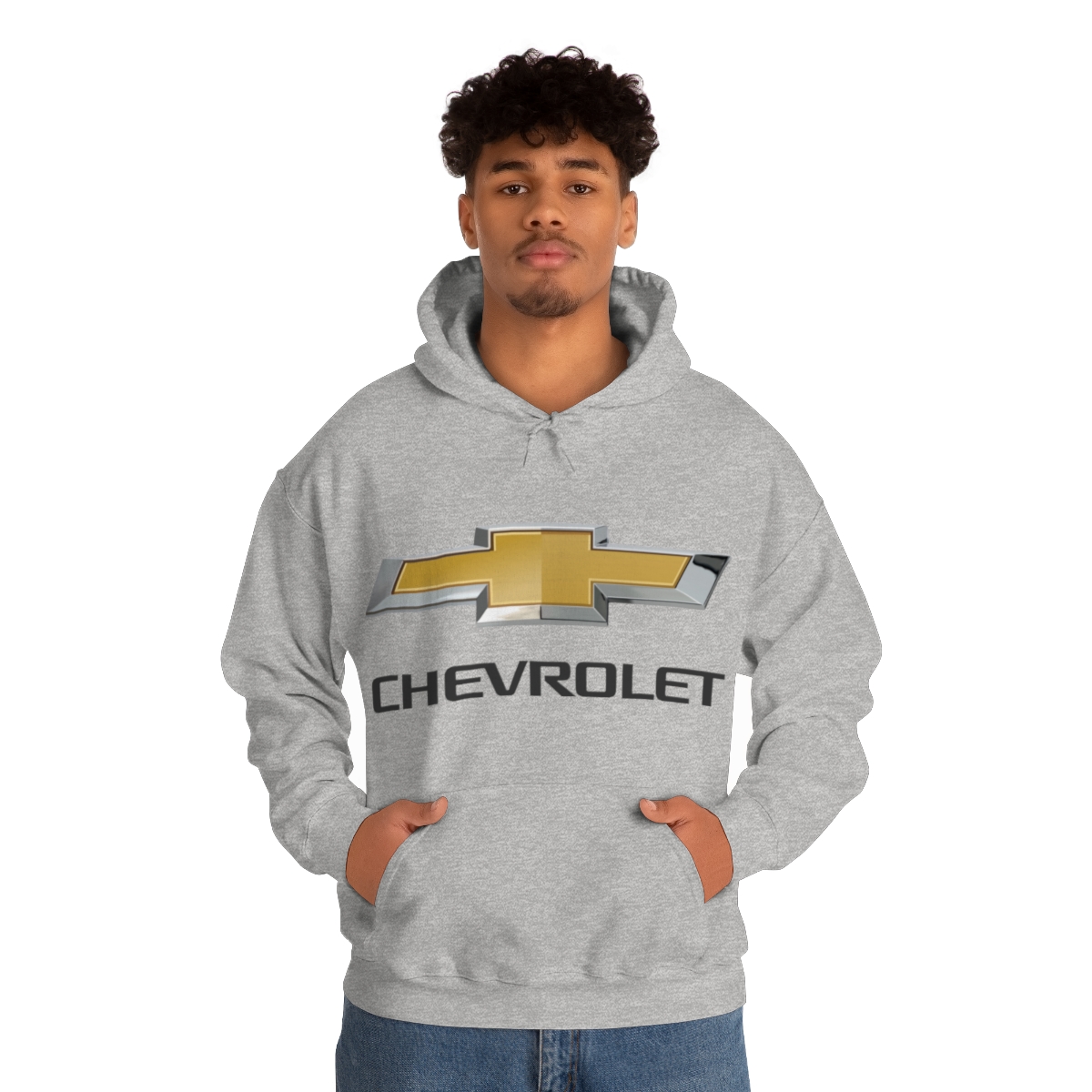 Chevrolet Logo Printed on a Unisex Heavy Blend™ Hooded Sweatshirt - Image 4