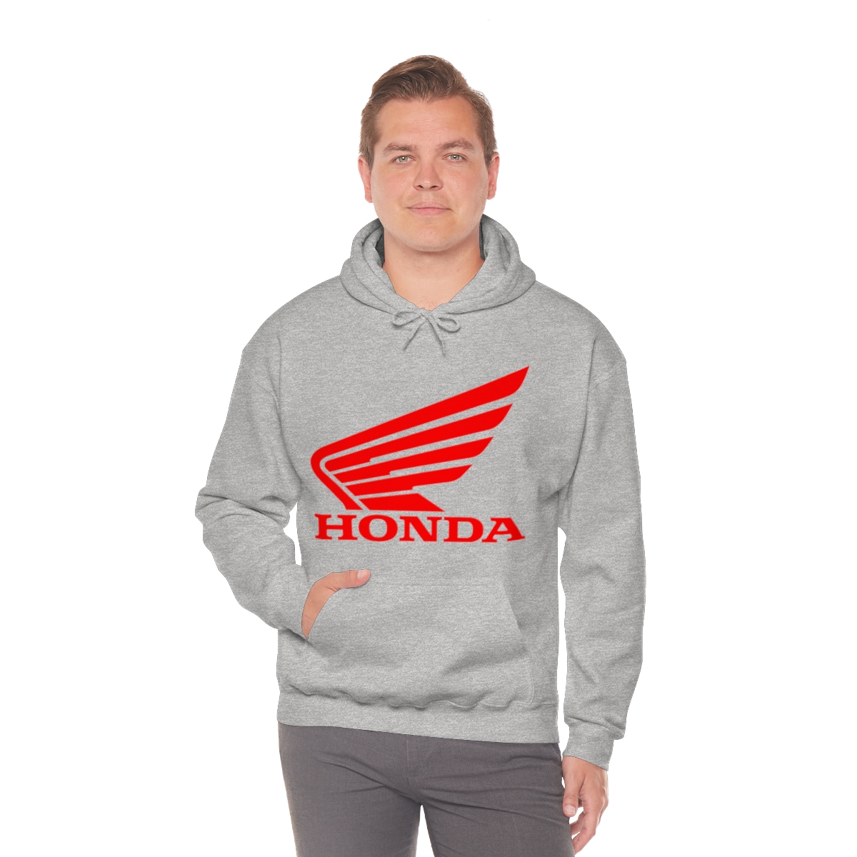 Honda Motorcycle Logo Printed on a Unisex Heavy Blend™ Hooded Sweatshirt - Image 6