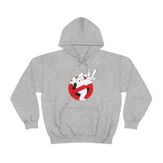 Ghost Busters Peace Sign Printed on a Unisex Heavy Blend™ Hooded Sweatshirt