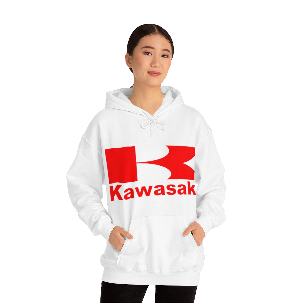 Kawasaki Logo printed on a Unisex Heavy Blend™ Hooded Sweatshirt - Image 12