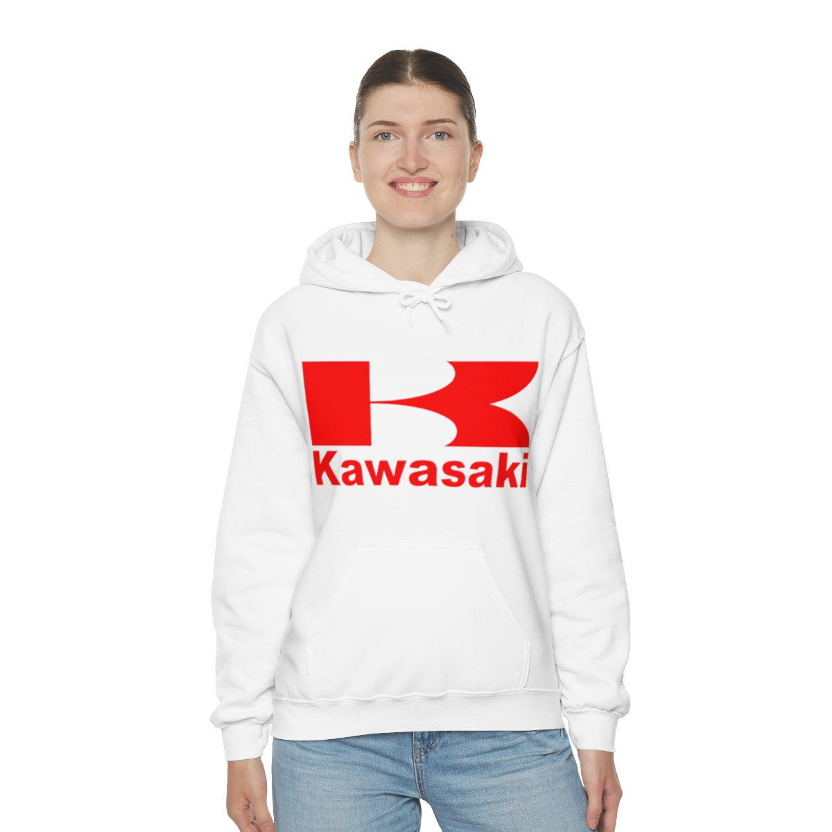 Kawasaki Logo printed on a Unisex Heavy Blend™ Hooded Sweatshirt - Image 14
