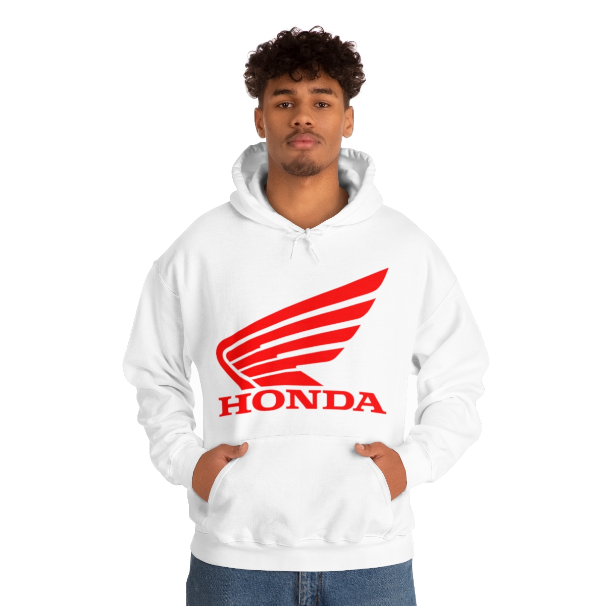 Honda Motorcycle Logo Printed on a Unisex Heavy Blend™ Hooded Sweatshirt - Image 13
