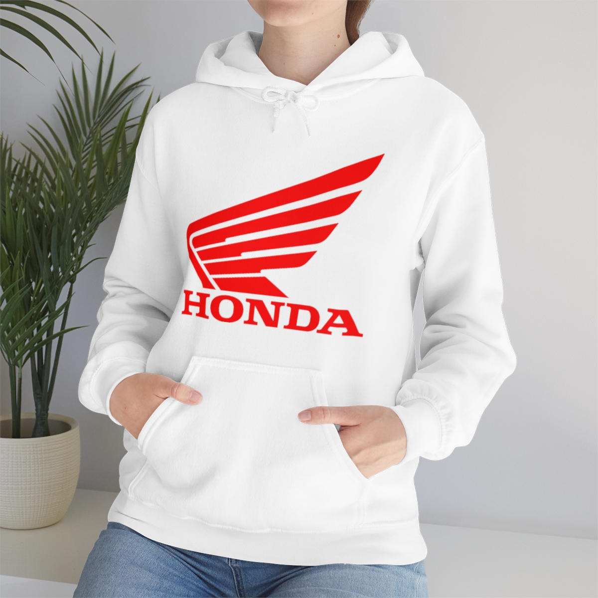 Honda Motorcycle Logo Printed on a Unisex Heavy Blend™ Hooded Sweatshirt - Image 16