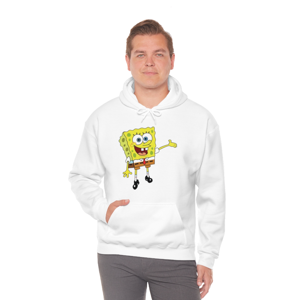 Sponge Bob Squarepants Printed on a Unisex Heavy Blend™ Hooded Sweatshirt - Image 15