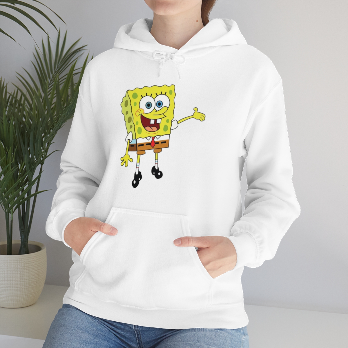 Sponge Bob Squarepants Printed on a Unisex Heavy Blend™ Hooded Sweatshirt - Image 16