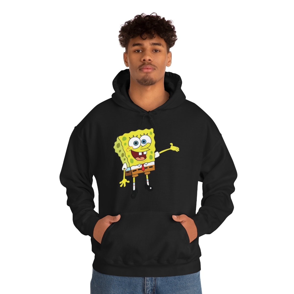 Sponge Bob Squarepants Printed on a Unisex Heavy Blend™ Hooded Sweatshirt - Image 4
