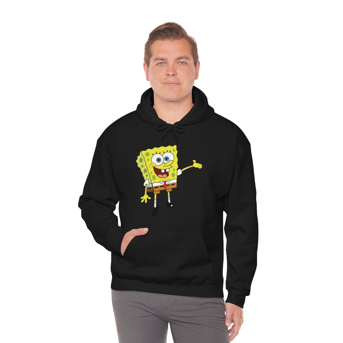 Sponge Bob Squarepants Printed on a Unisex Heavy Blend™ Hooded Sweatshirt - Image 6