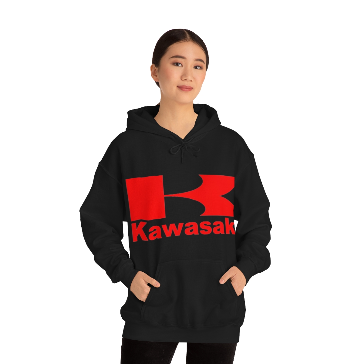 Kawasaki Logo printed on a Unisex Heavy Blend™ Hooded Sweatshirt - Image 21