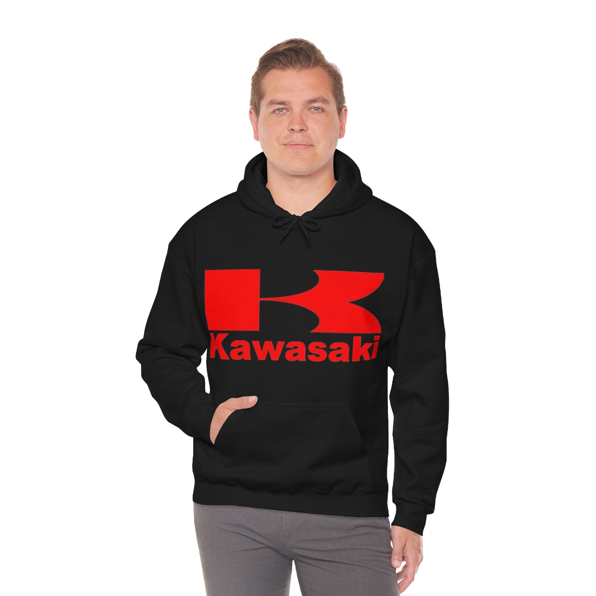 Kawasaki Logo printed on a Unisex Heavy Blend™ Hooded Sweatshirt - Image 24