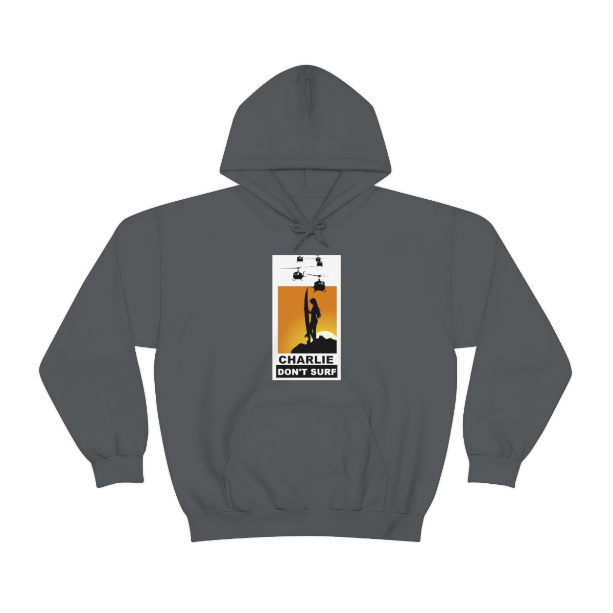 Charlie Don't Surf (Lady Surfer) Printed on a Unisex Heavy Blend™ Hooded Sweatshirt - Image 28