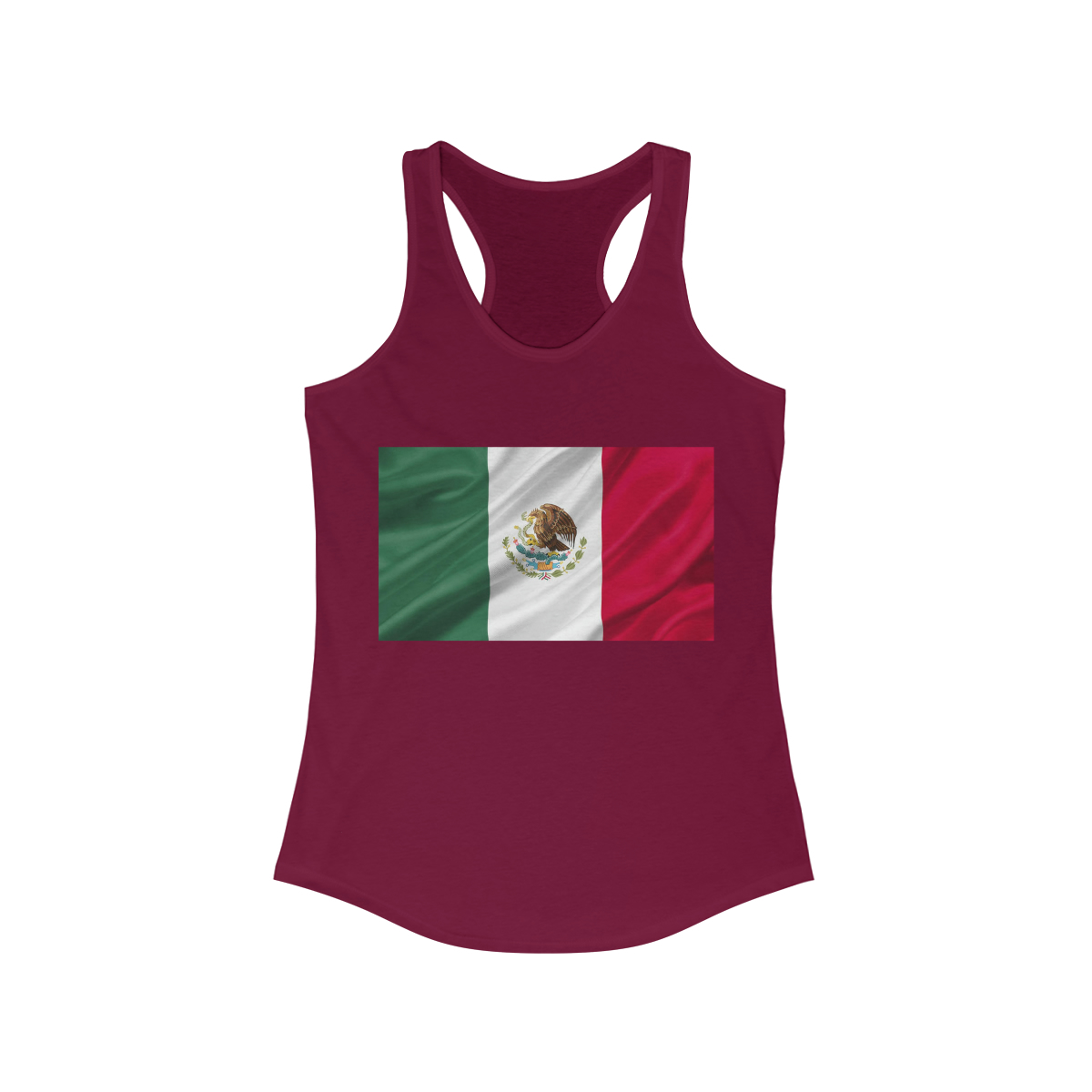 Mexican Flag Printed on a Women's Ideal Racerback Tank - Image 27