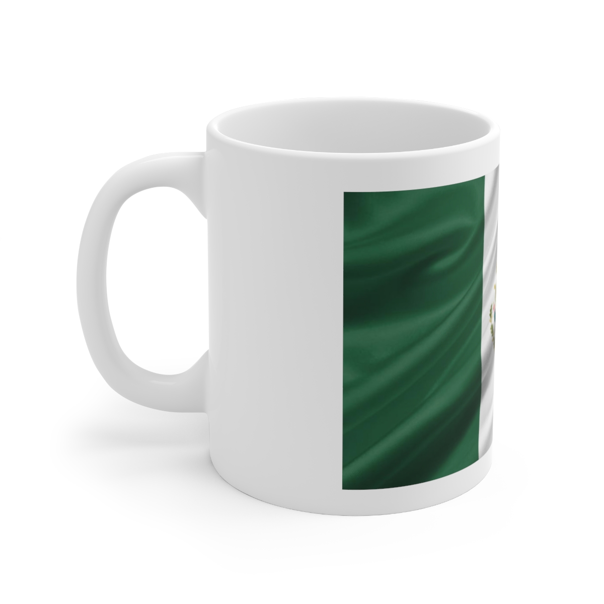 Mexican Flag Printed on a Large Ceramic Mug 11oz - Image 2
