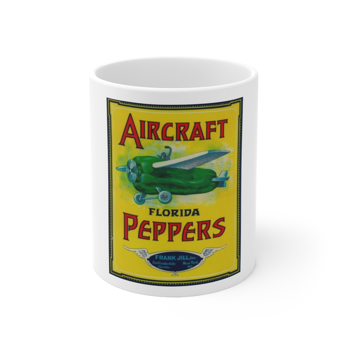 Aircraft Brand Florida Peppers Printed on a Large Ceramic Mug 11oz