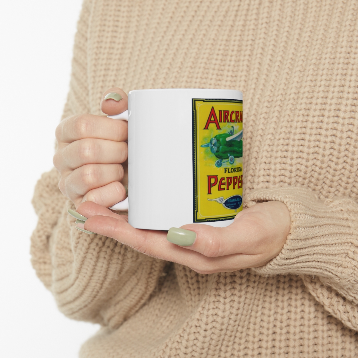 Aircraft Brand Florida Peppers Printed on a Large Ceramic Mug 11oz - Image 10