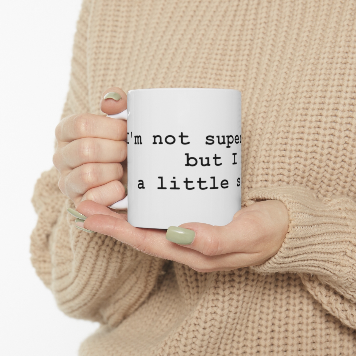 I'm Not Superstitious Printed on a Large Ceramic Mug 11oz - Image 10