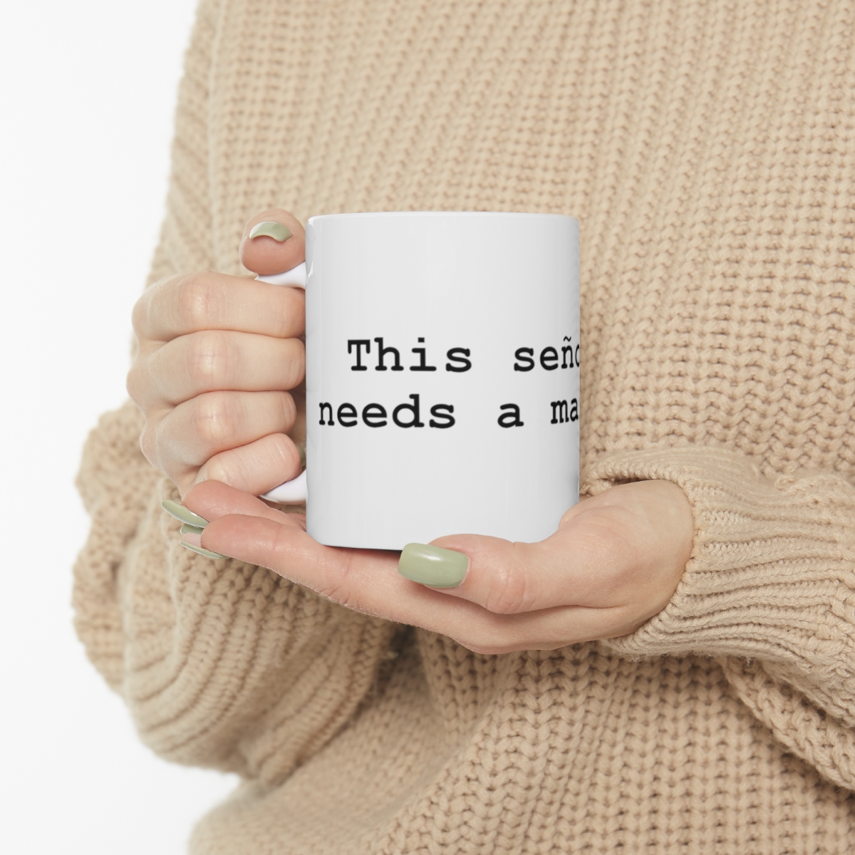This Senorita Needs a Margarita Printed on a Large Ceramic Mug 11oz - Image 10