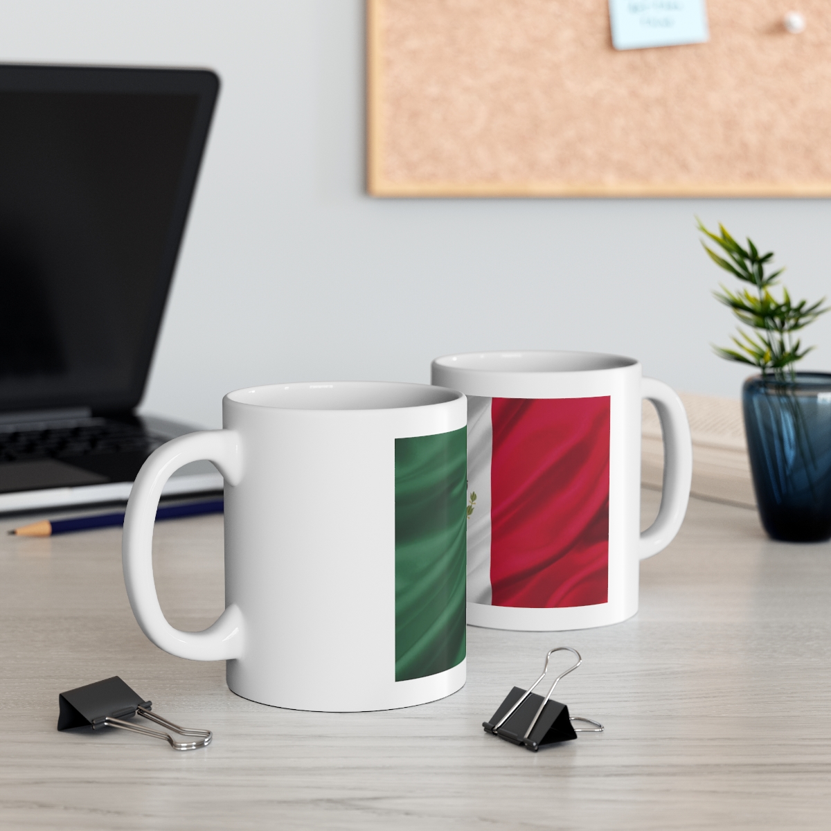 Mexican Flag Printed on a Large Ceramic Mug 11oz - Image 5