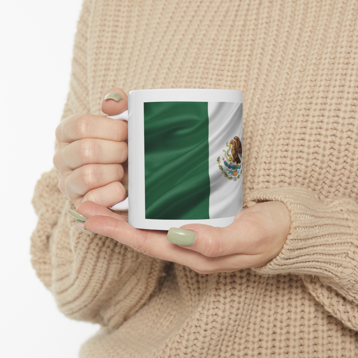 Mexican Flag Printed on a Large Ceramic Mug 11oz - Image 10