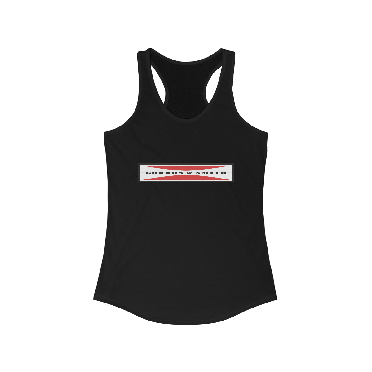 Gordon and Smith Surfboard Logo Printed on a Women's Ideal Racerback Tank - Image 2