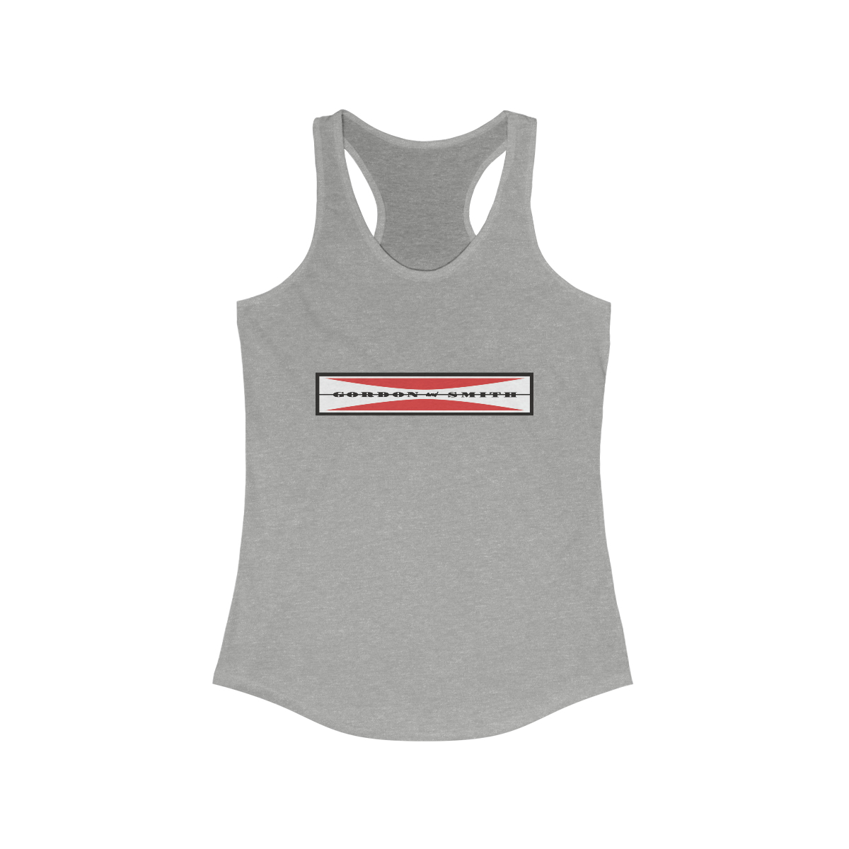 Gordon and Smith Surfboard Logo Printed on a Women's Ideal Racerback Tank - Image 3