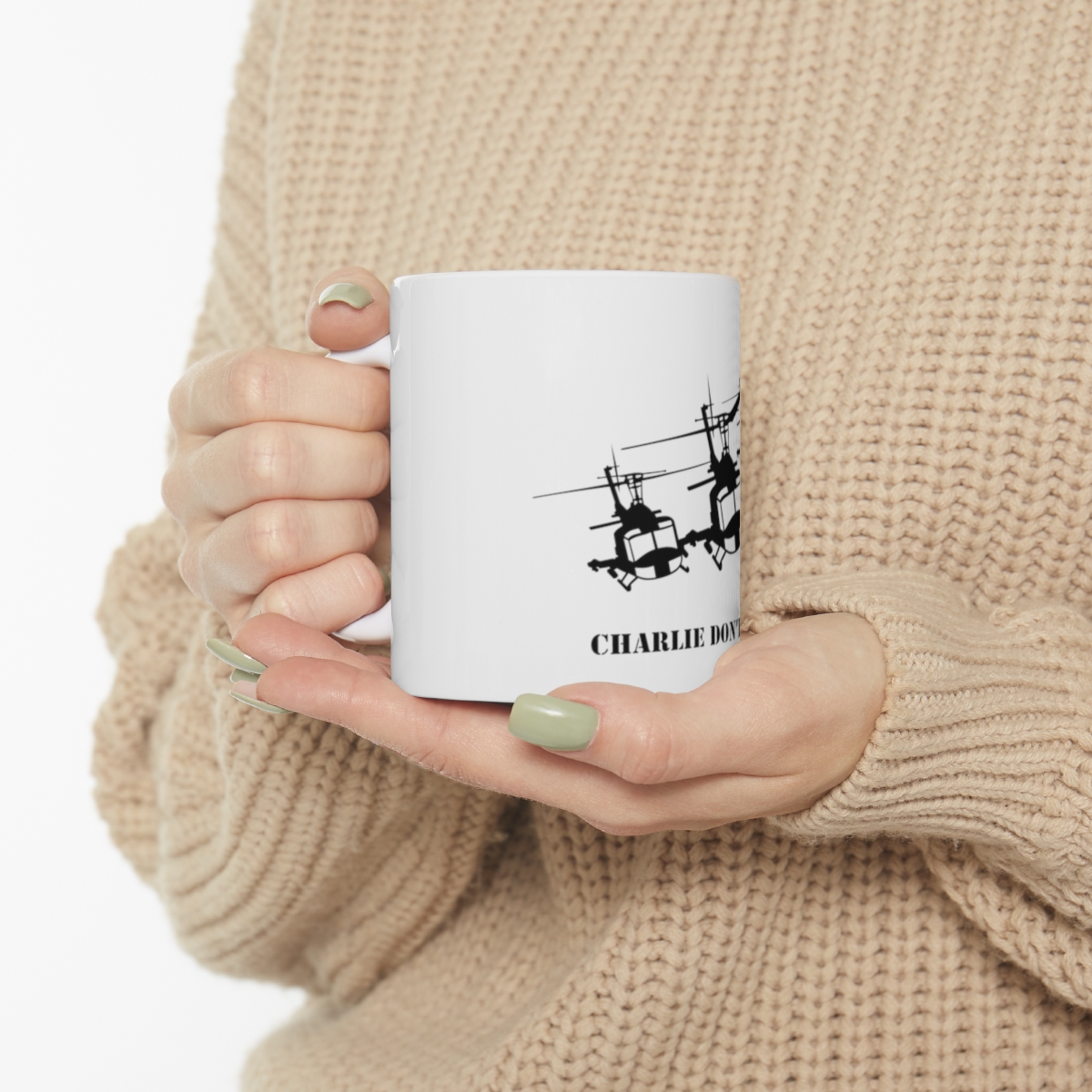 Charlie Don't Surf Choppers Printed on a Large Ceramic Mug 11oz - Image 10