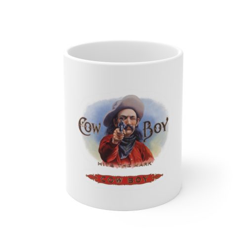 Cowboy Brand Cigars Logo Printed on a Large Ceramic Mug 11oz