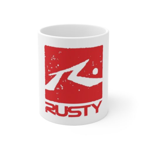 Rusty Surf Logo Printed on a Large Ceramic Mug 11oz