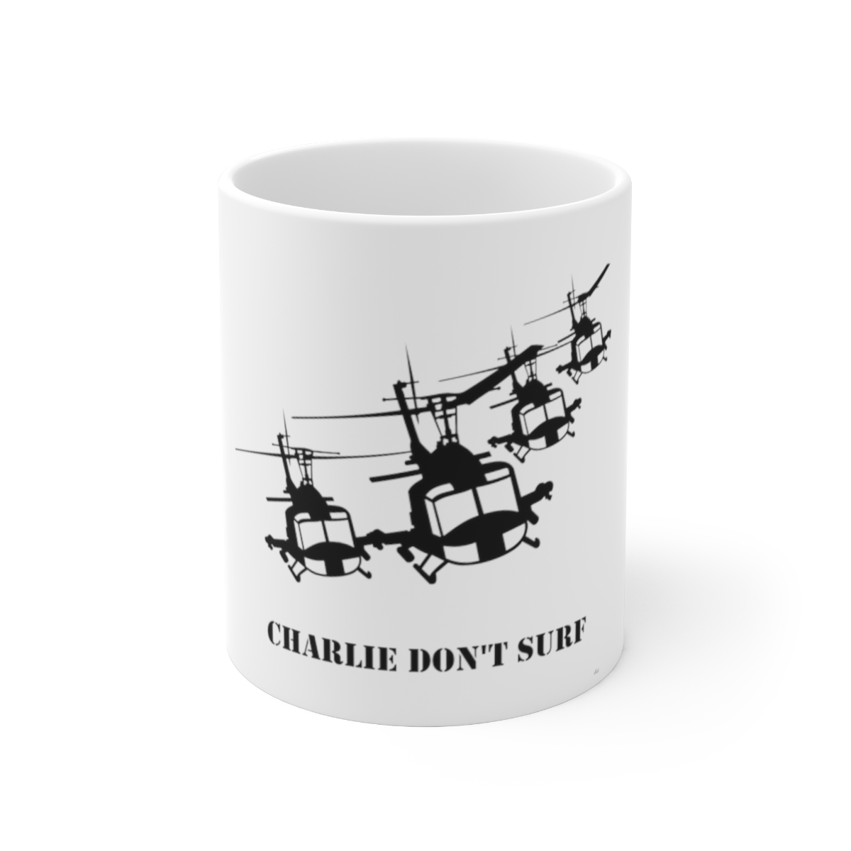 Charlie Don't Surf Choppers Printed on a Large Ceramic Mug 11oz