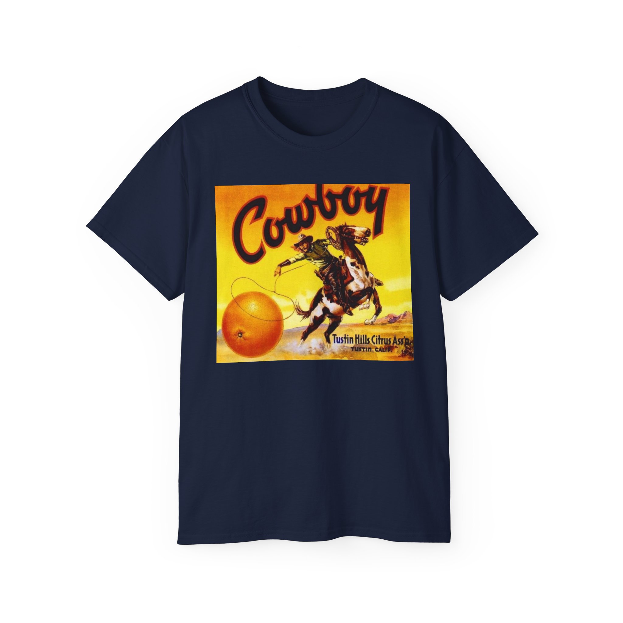 Cowboy Vintage Crate Label Unisex Ultra Cotton Tee - Image 49