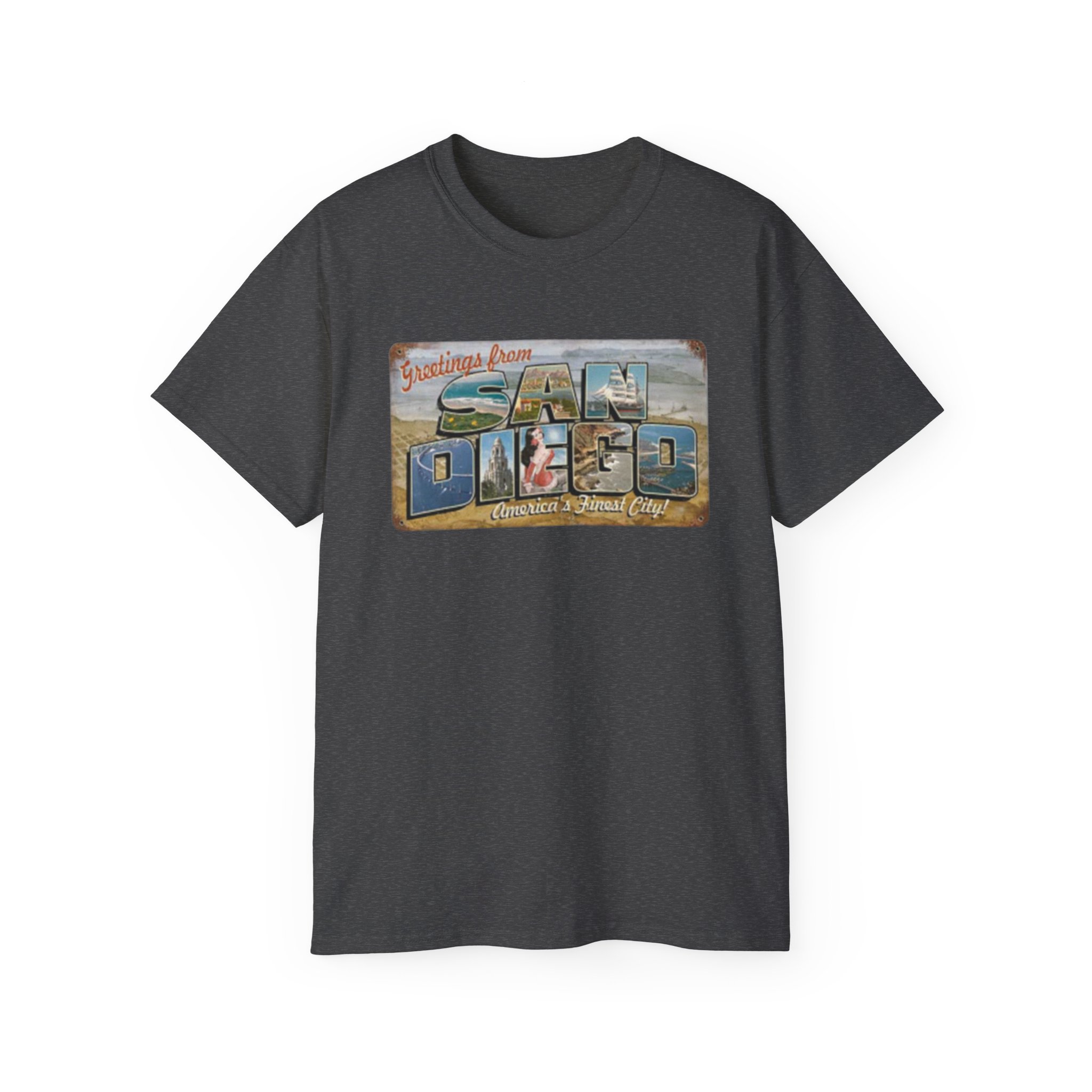 San Diego Postcard Unisex Ultra Cotton Tee - Image 37