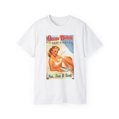 Ocean Beach California Unisex Ultra Cotton Tee