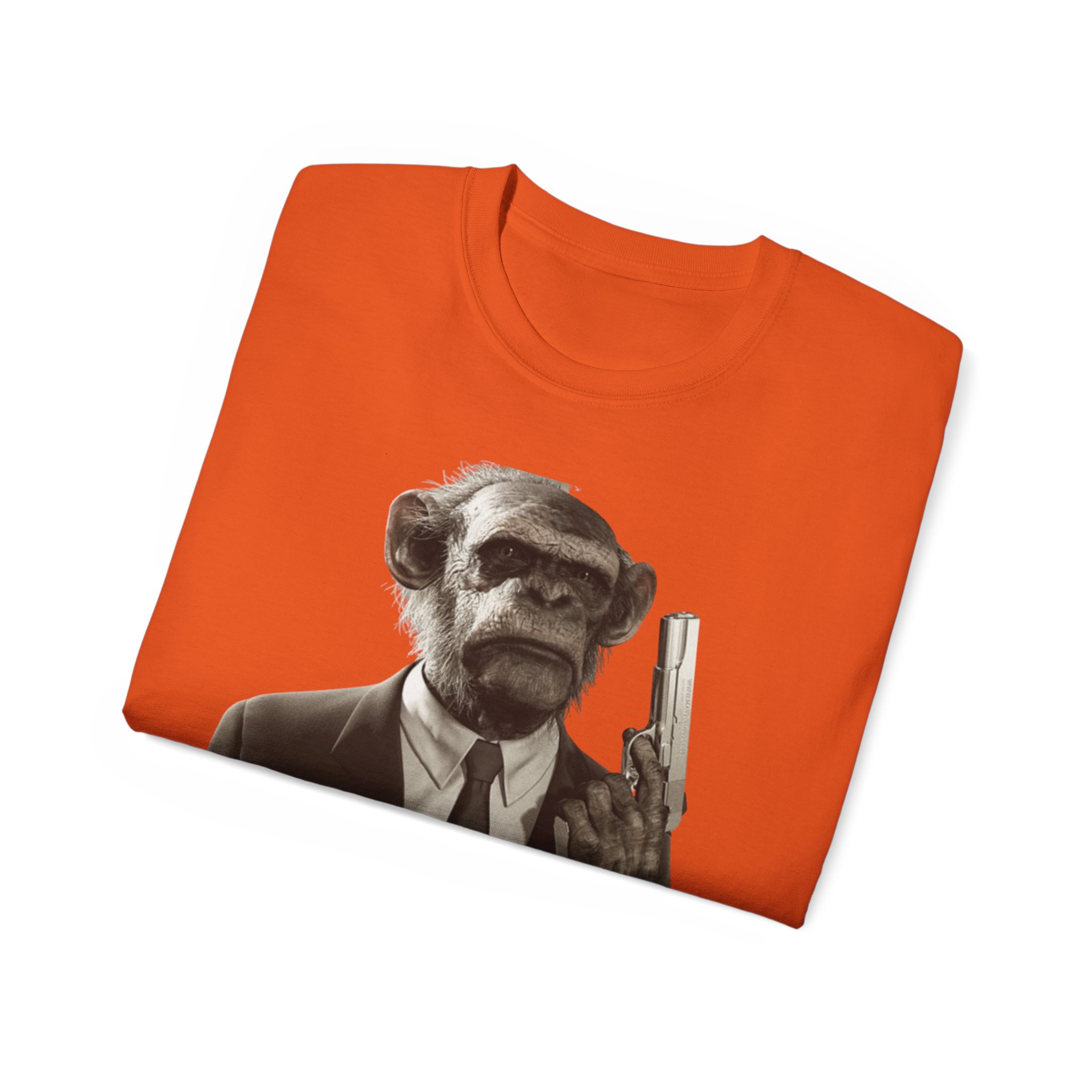 Monkey Cop - -Make My Day Unisex Ultra Cotton Tee - Image 24
