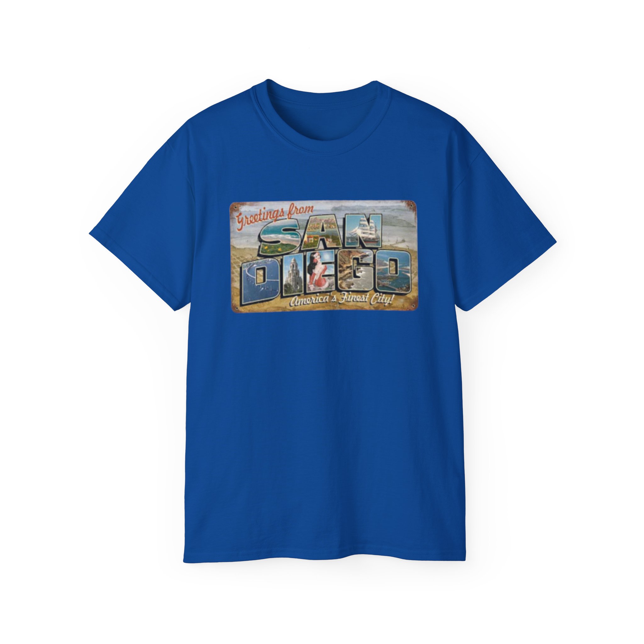 San Diego Postcard Unisex Ultra Cotton Tee - Image 45