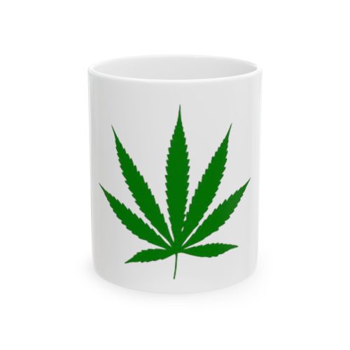 Cannabis Leaf Ceramic Mug - Perfect for Pot Lovers, Stoner Gifts, Coffee Lovers, Eco-Friendly, Nature Vibe