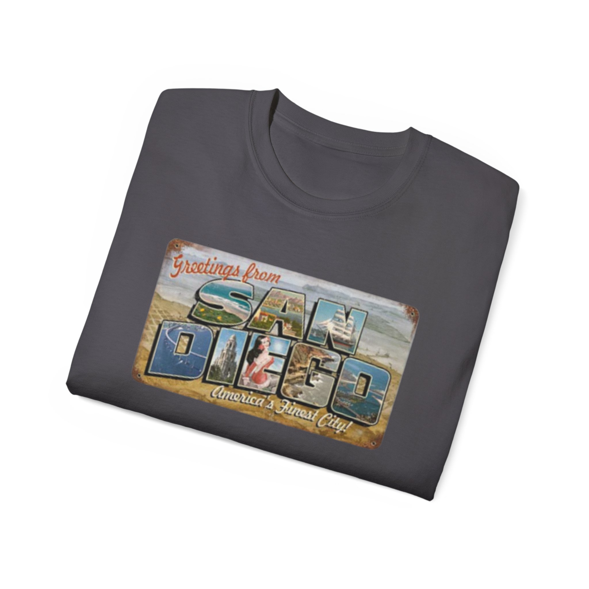 San Diego Postcard Unisex Ultra Cotton Tee - Image 44