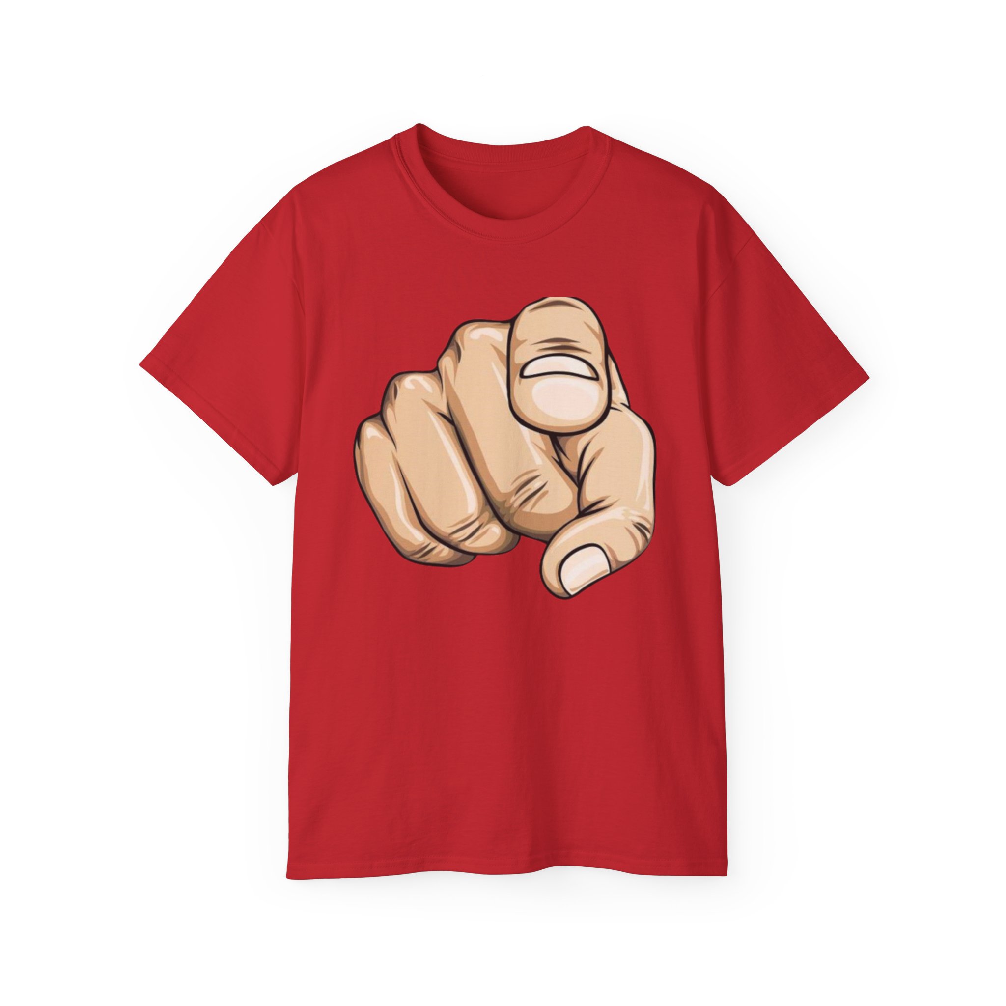 Pointing Finger Unisex Ultra Cotton Tee - Image 57