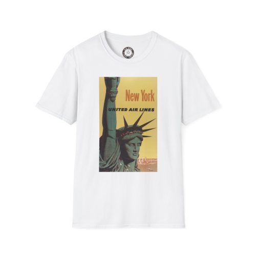 Vintage New York Graphic Tee, Unisex Softstyle T-Shirt, Casual Wear, Travel Souvenir, NYC Gift, Retro Fashion