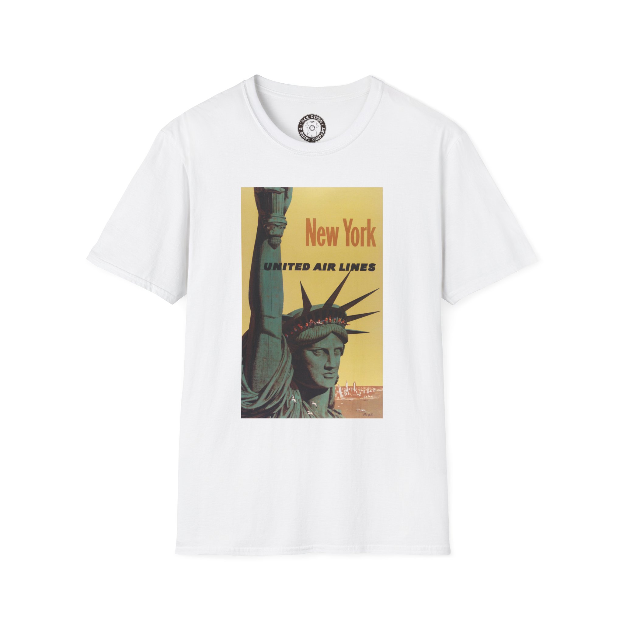 Vintage New York Graphic Tee, Unisex Softstyle T-Shirt, Casual Wear, Travel Souvenir, NYC Gift, Retro Fashion
