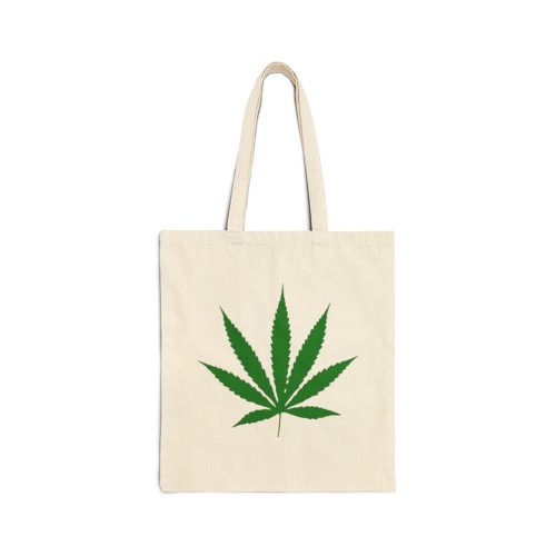 Eco-Friendly Cannabis Leaf Tote Bag, Reusable Grocery Bag, Boho Chic Shopper, Greenery Gift, Plant Lover Accessory