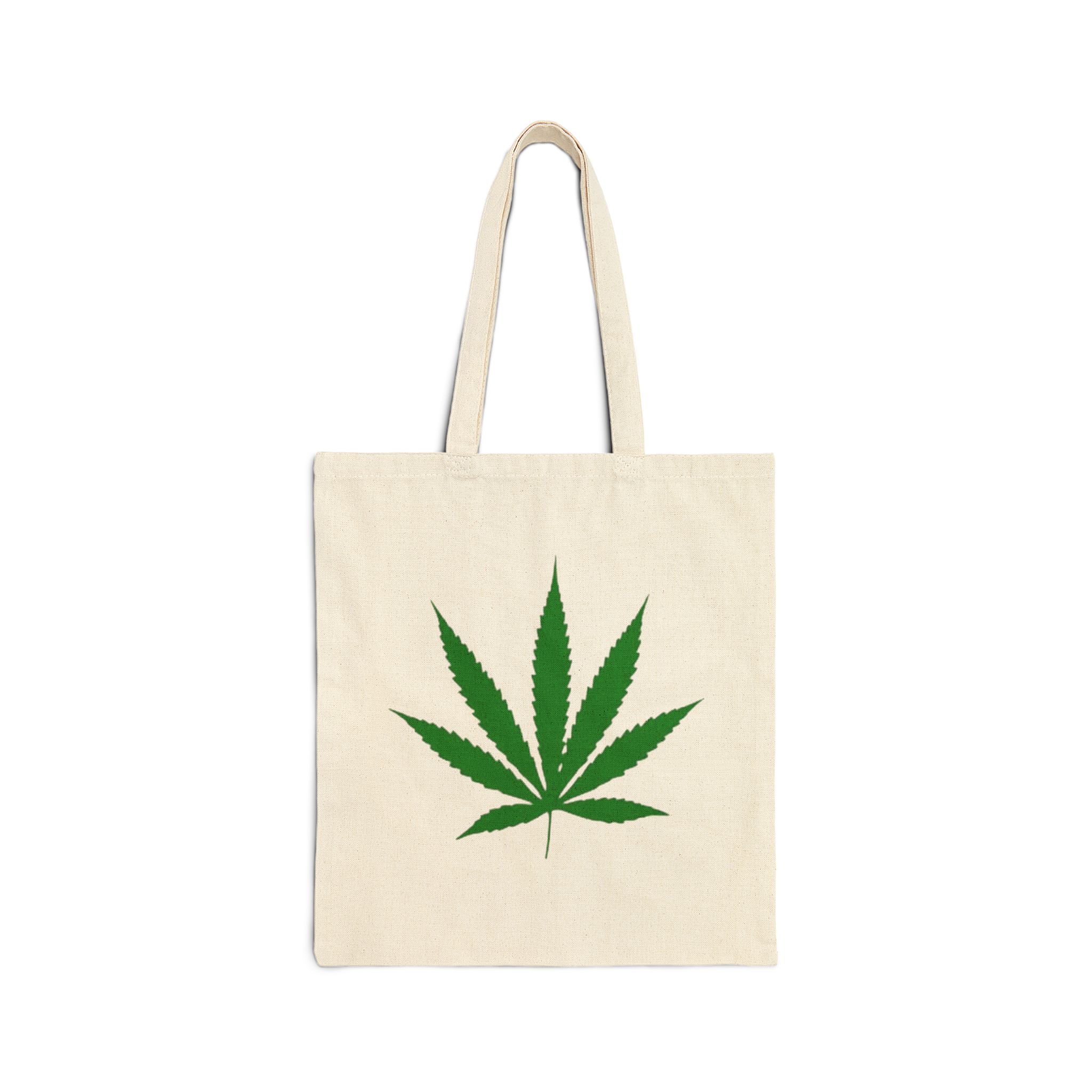 Eco-Friendly Cannabis Leaf Tote Bag, Reusable Grocery Bag, Boho Chic Shopper, Greenery Gift, Plant Lover Accessory