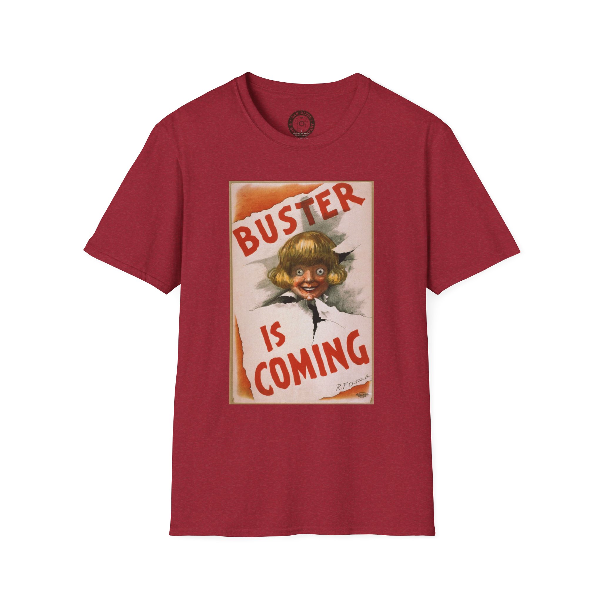 Vintage-Inspired Unisex T-Shirt, Retro Graphic Tee, Unique Gift, Casual Wear, Festival Apparel, Buster Is Coming Design - Image 45