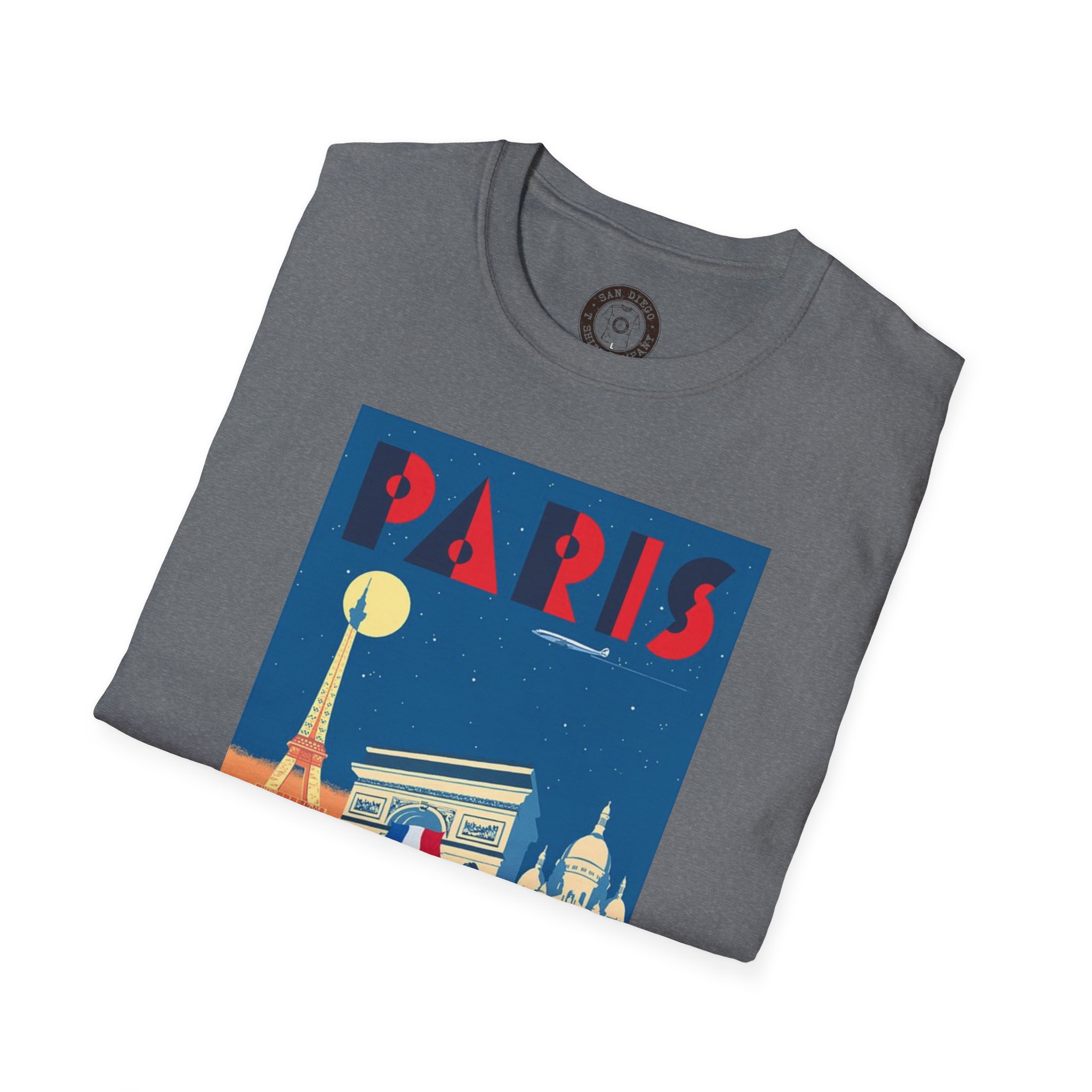 Vintage Paris Travel Poster T-Shirt, Retro Paris Shirt, Travel Gift, Graphic Tee, Unisex Fashion, Parisian Style - Image 24
