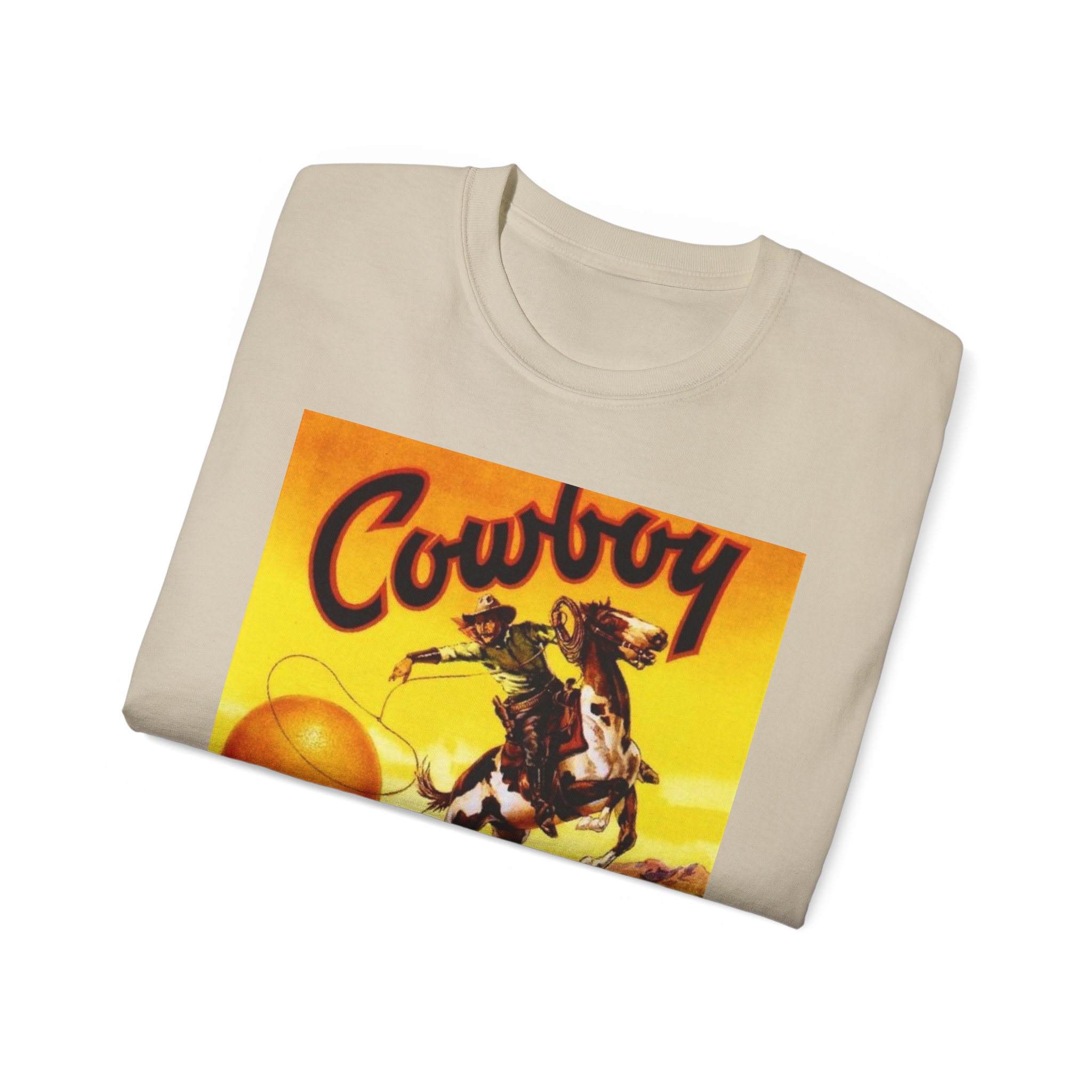 Cowboy Vintage Crate Label Unisex Ultra Cotton Tee - Image 16