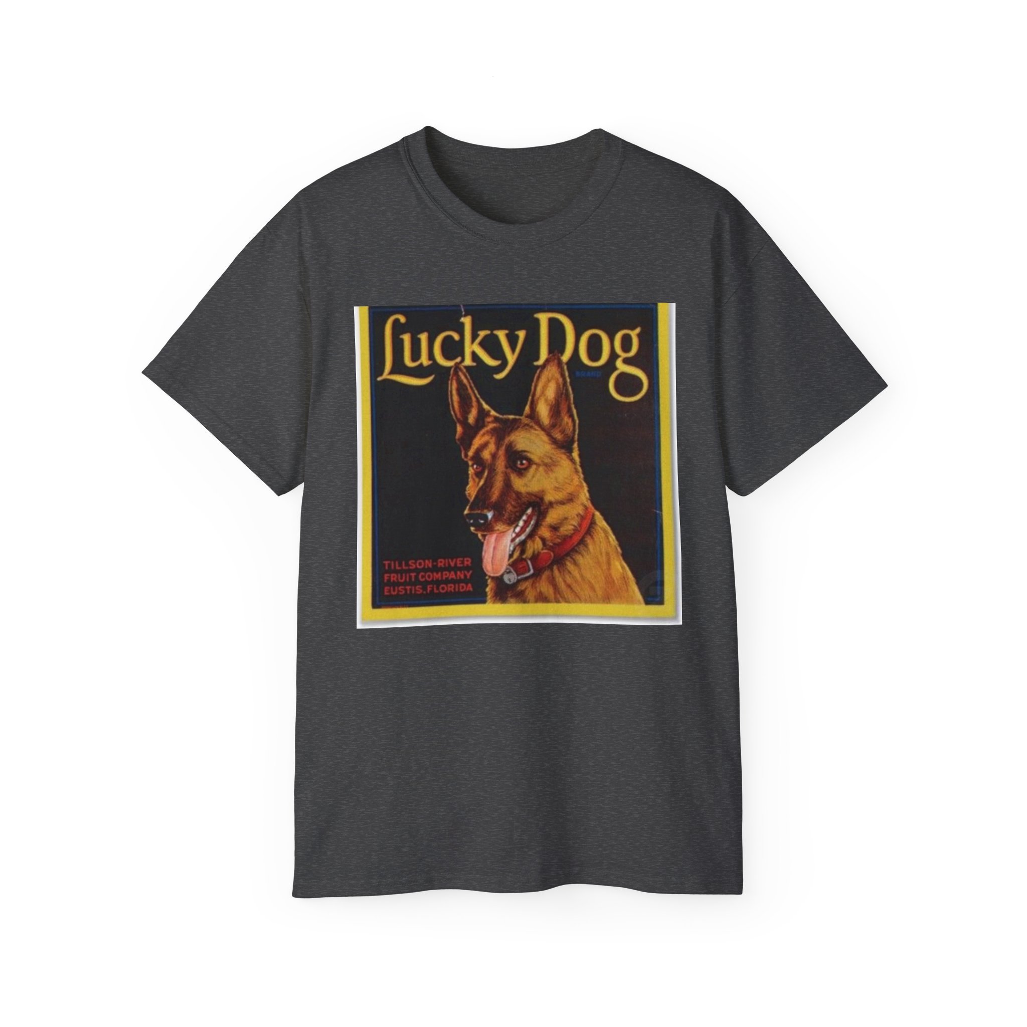 Lucky Dog Vintage Crate Label Unisex Ultra Cotton Tee - Image 37
