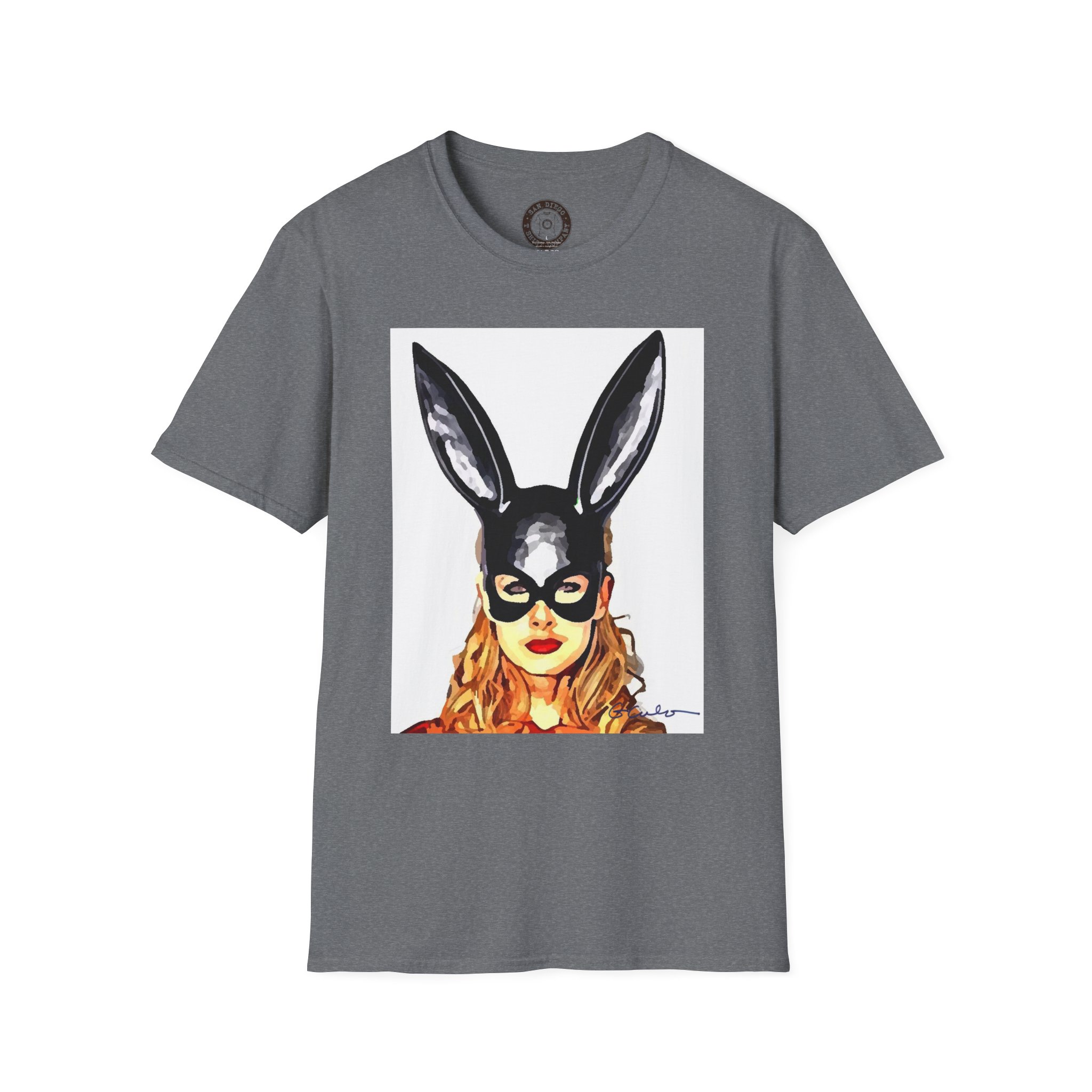 Bunny Mask Unisex T-Shirt, Cute Graphic Tee, Casual Wear, Costume Party Shirt, Trendy Everyday Shirt, Unique Gift Idea - Image 17