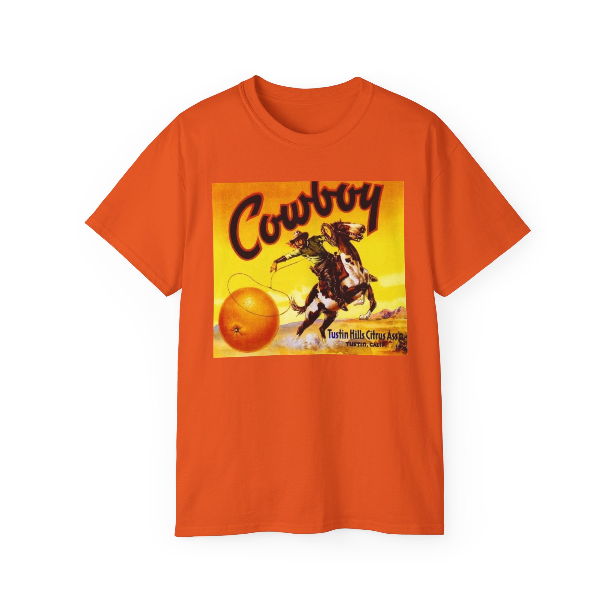 Cowboy Vintage Crate Label Unisex Ultra Cotton Tee - Image 21